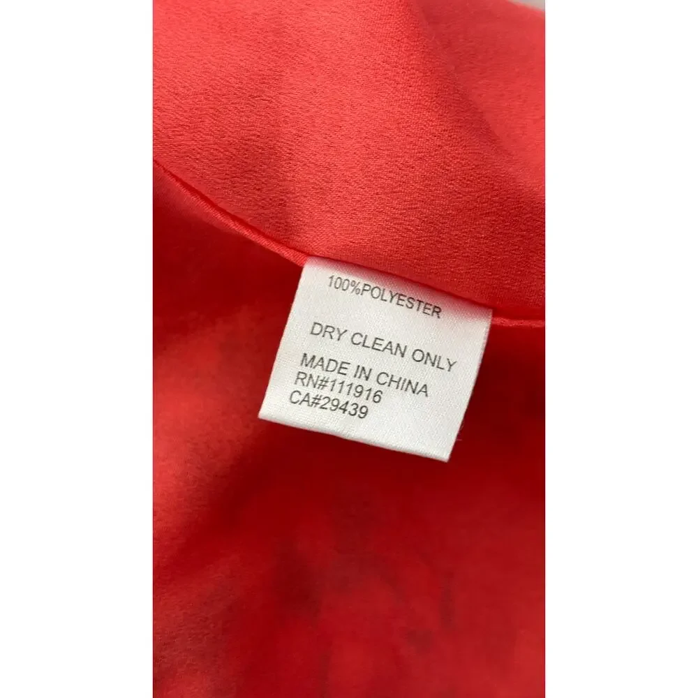 Yumi Kim Womens Floral Belted Romper Size 8 V Neck Red Blue White